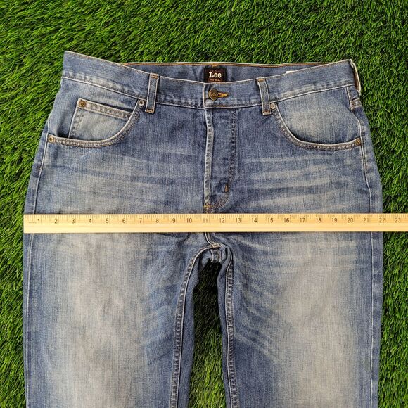 Vintage Y2K LEE Button-Fly Jeans 35x34 (36x34) Blue - Picture 11 of 16